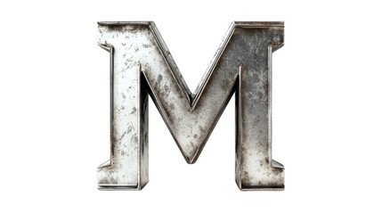 Metal Letter M.