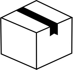 cardboard boxes icon, or Package Icon Vector Design, Creative Reuse of Cardboard, isolated on transparent Background. The Icon is suitable for web pages, mobile apps, UI, UX, and GUI design.