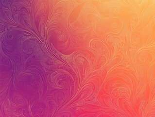Vibrant Gradient Background with Intricate Paisley Patterns