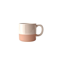 Obraz premium Ceramic coffee mug in pastel color softly rounded edges, centere