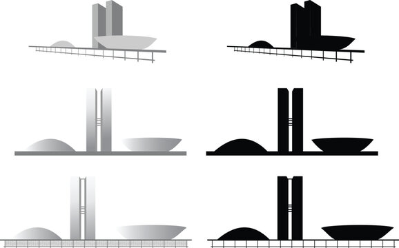 Ilustracao Arquitetura de Brasilia, politica, Brazil, Brasil, constru&ccedil;&atilde;o, cidade hist&oacute;rica, edifica&ccedil;&atilde;o, Distrito Federal, DF, turismo, Nacional 