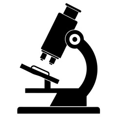 Microscope Silhouette vector illustration