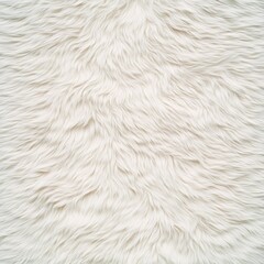White fluffy fur texture background.