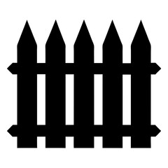 Picket Fence Silhouette vector illustration