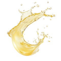 Lemonade swirl splash isolated on transparent background