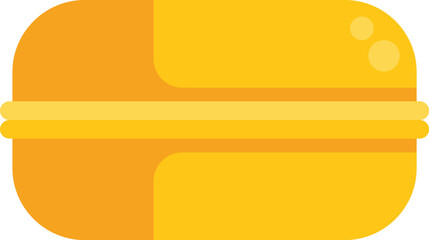 Simple flat vector illustration of a freshly baked bread loaf, isolated on a white background