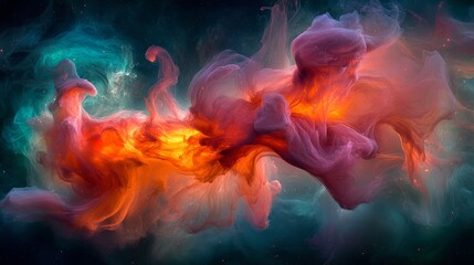 Fototapeta premium Swirling Fluid Patterns in Vibrant Colors