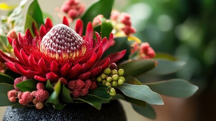 Vibrant Red Flower Arrangement