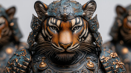 Tiger Knight in Medieval Armor.