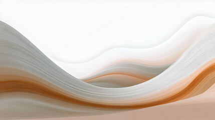 Abstract Swirling Waves with Delicate Layers of Beige and White, Creating a Minimalist and Organic Texture