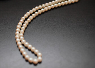 pearls on black background