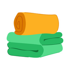 hygienic spa towel cartoon. durable fluffy, quality refresh, tranquil serenity hygienic spa towel sign. isolated symbol vector illustration