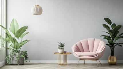 Pink Chair Interior Design