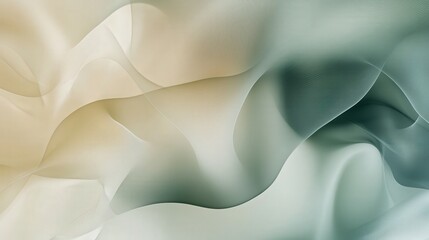 A light, abstract background featuring soft, translucent gradients in natural tones, like beige and sage, with subtle organic shapes