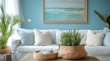 Coastal Living Room Interior Design