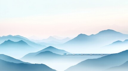 Fototapeta premium mountains in the fog