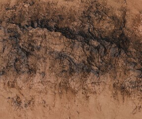 Mars Mountain Terrain 3d illustration background