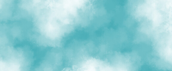 Messy ocean background. Clouds in the sky. Blue sky and clouds. light colorful landing page flat background vector design. smoke fog or cloud in center with light border grunge design.