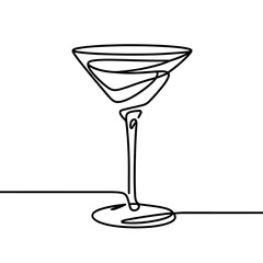 cocktail glass line drawing