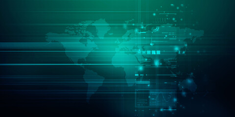 2d illustration world map abstract background
