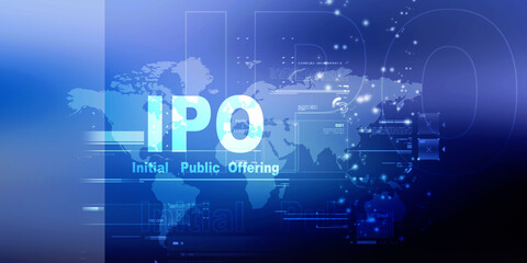 2d illustration initial public offering concept