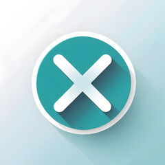 Obraz premium cancel x mark button