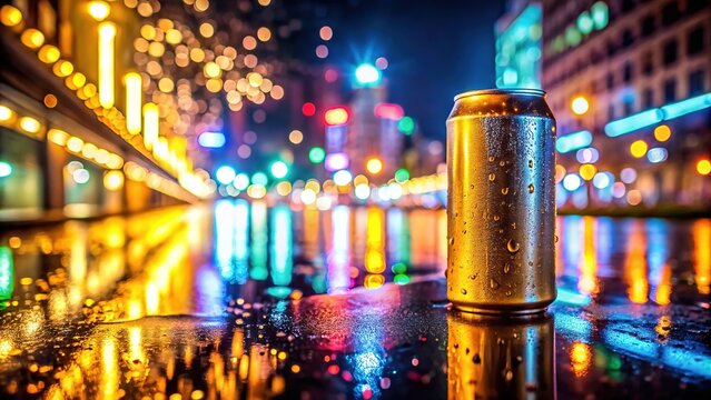 Bucharest Night SKOL Beer Can Condensation Long Exposure