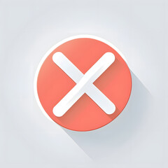 Fototapeta premium x button peach