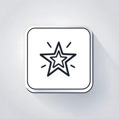 Obraz premium star icon button