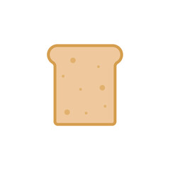 slices of bread flat design vector illustration.