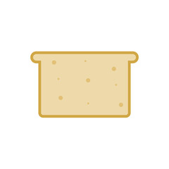 slices of bread flat design vector illustration.