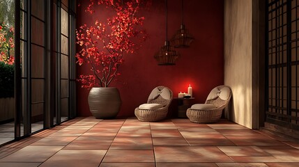 Ceramic-finished 3D 11.11 with a cozy indoor background
