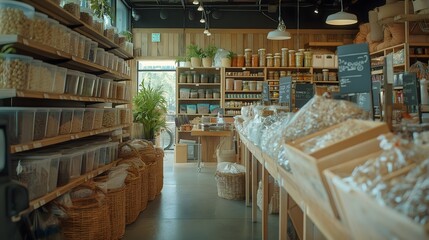 Obraz premium Zero Waste Grocery Store with Bulk Food Bins