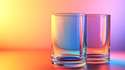 Transparent glass 3D 11.11 on a gradient background