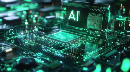 Fototapeta premium AIと半導体