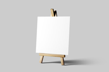 Paper on Wood Easel Stand Mockup