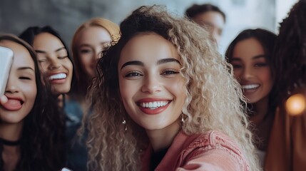 Obraz premium A group of online influencers sharing posts and receiving engagement notifications, showcasing their reach and popularity