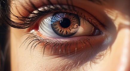 Naklejka premium close up of beautiful woman eye