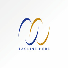 Fototapeta premium Logo design graphic concept creative premium vector stock image graphic simple swoosh accent initial MW font Relate to monogram typography art abstract