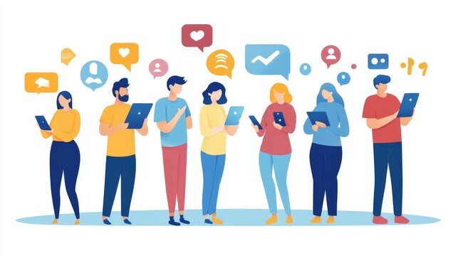 A lively network of bloggers receiving engagement on social media, showcasing digital connections and shared interactions