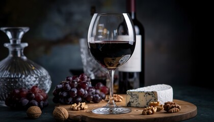 A sophisticated wine tasting setup