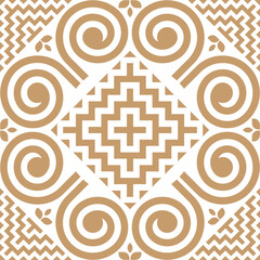Golden Hmong ethnic pattern imitating Hmong embroidery, which is a traditional and unique pattern.