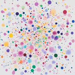 Colorful pastel dots and circles on a white background. evoking dynamic, creative, dreamy, and playful.
For cover, card, invitation, wallpaper, banner, leaflet, web, anniversary, birthday, wedding.