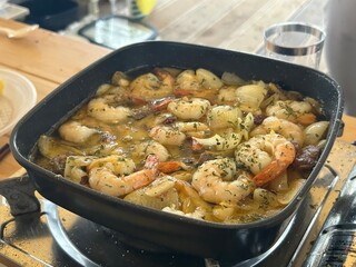 캠핑장에서 만든 감바스