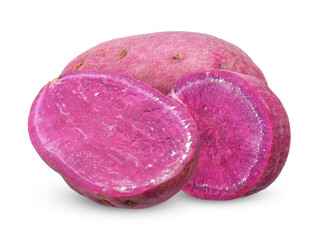 Sweet potato isolated on white background.