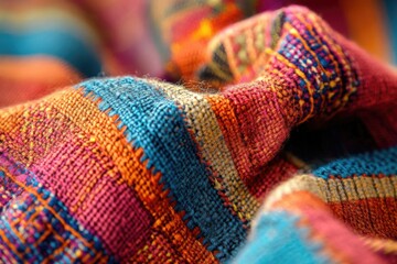 Fototapeta premium Explore the Vibrant Textures and Patterns of Colorful Fabric
