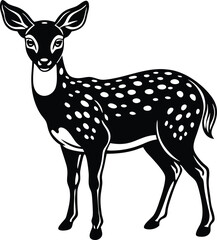 Philippine Spotted Deer Vector Illustration in Nature