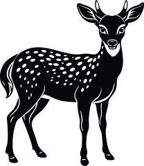 philippine spotted deer vector illustration
