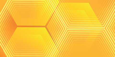 Yellow gradient hexagonal background vector design. vector