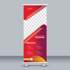 Rollup , pullup Banner design template